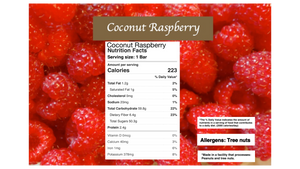 Raspberry Coconut: Vegan Naturally Sweet Candy Bar